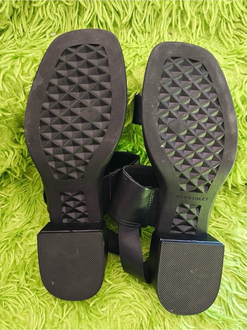 Comfy "Aerosoles" slingback square toe black sandals,9M - Picture 9 of 12